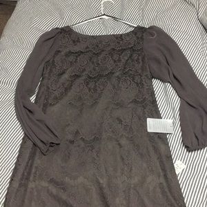 Gray lace dress